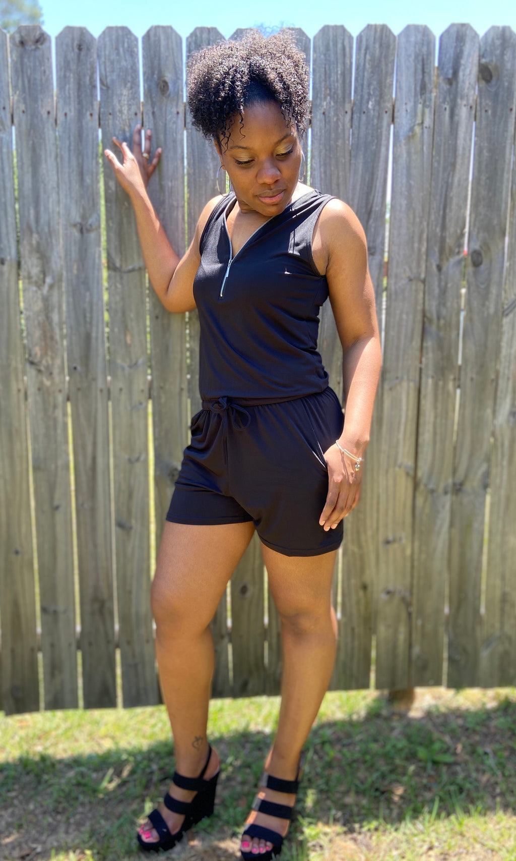 Sasha Fierce Romper-Black