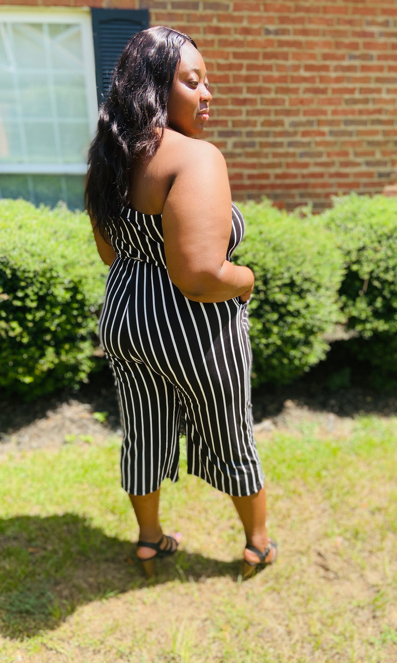 Striped Palazzo Jumpsuit