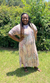 Peachy Coral Maxi Dress- Plus Size