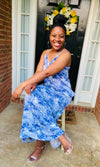 Cloudy Blu Maxi Dress