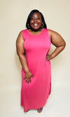 Spring Things Dress Plus Size- Rose