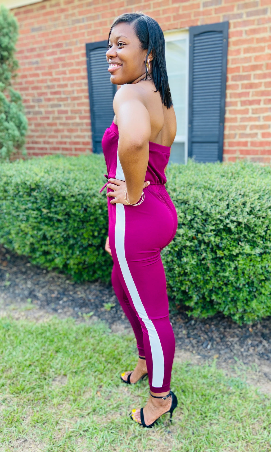 Jumping to Conclusions Jumpsuit- Burgundy