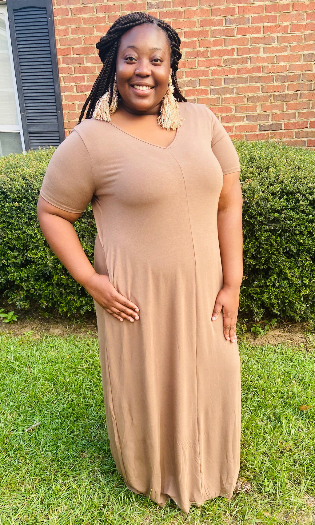 Ready for Anything Maxi Dress- Mocha (1X-3X)