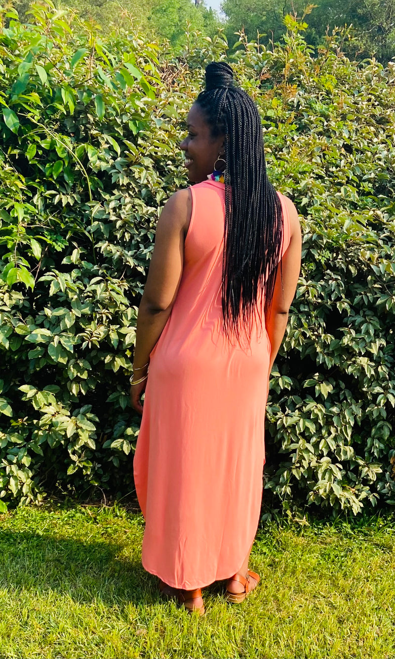 Spring Things Dress- Coral