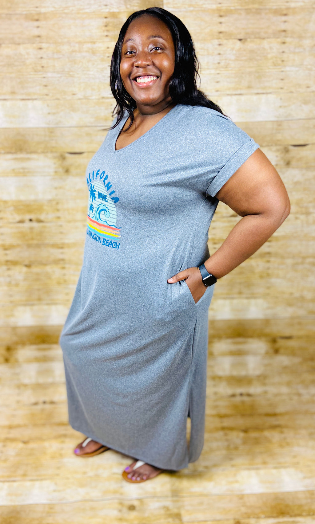 California Jersey Dress- Plus Size