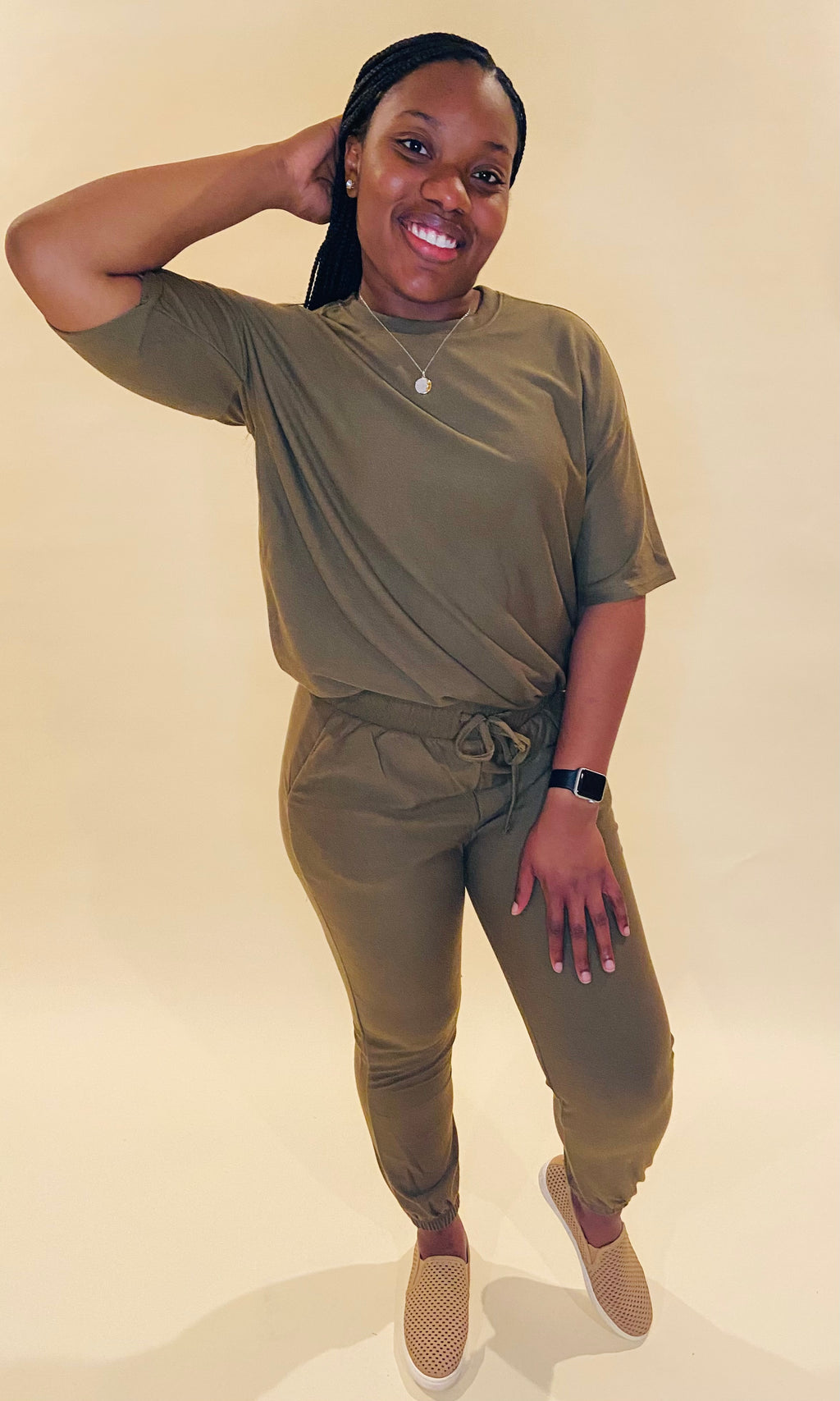 Terri Jogger Set- Dark Olive (S-XL)