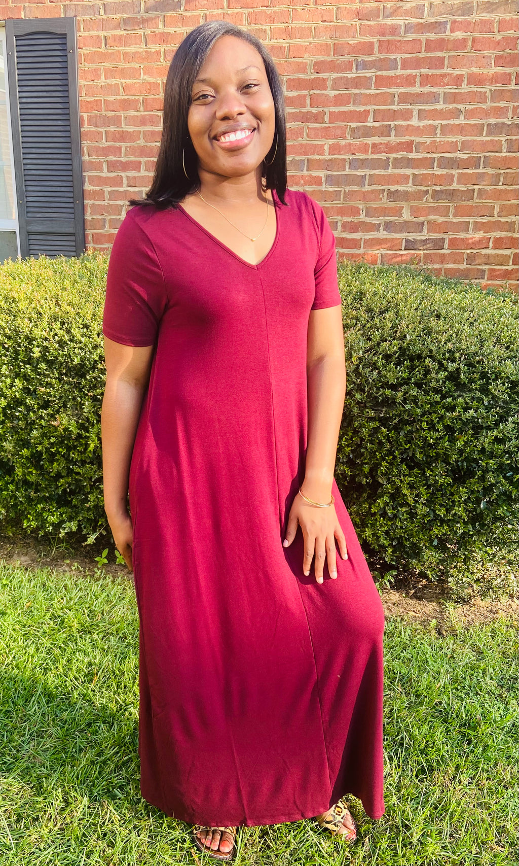 Ready for Anything Maxi Dress- Burgundy (S-XL)