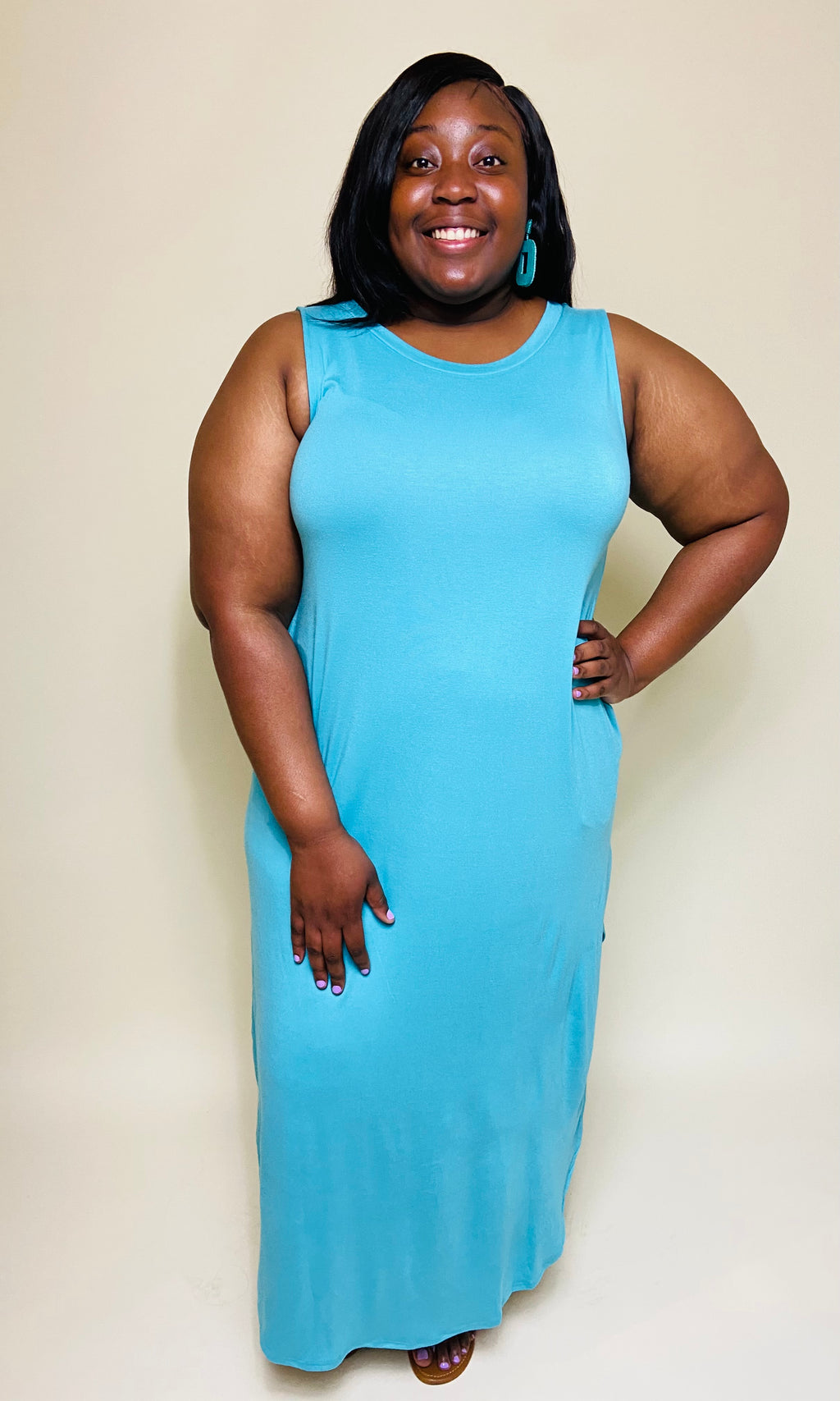 Spring Things Dress Plus Size- Ash Mint