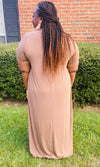 Ready for Anything Maxi Dress- Mocha (1X-3X)