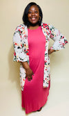 Spring Things Dress Plus Size- Rose