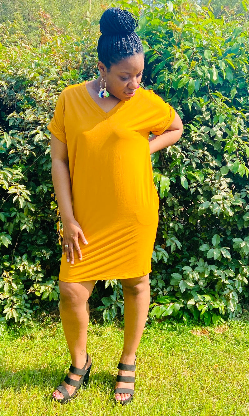 Kelly Dress- Golden Mustard