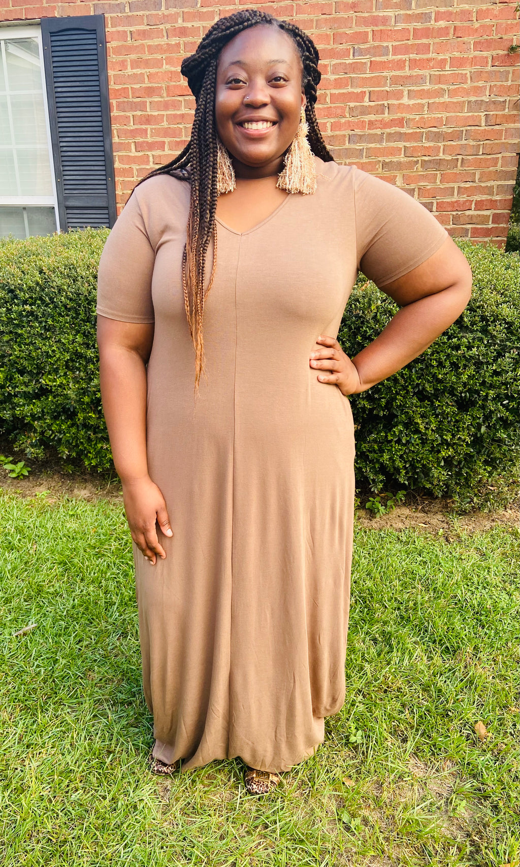 Ready for Anything Maxi Dress- Mocha (1X-3X)