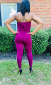 Jumping to Conclusions Jumpsuit- Burgundy