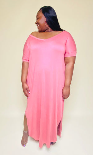 Zandi Maxi Plus Size- Dusty Rose