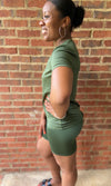 Lexi Biker Short Set- Olive